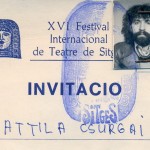 Rockszinház Turné Spanyolország1984 Sitges fesztivál belépőkártya